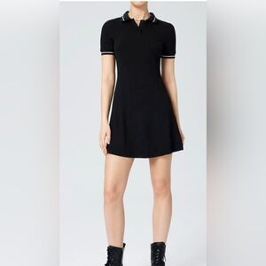 Cider Black Tennis Dress with White Trim